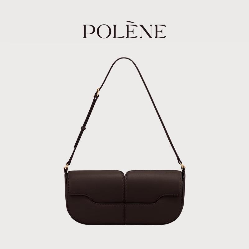 

Leather Handbag, One Shoulder, Armpit, Baguette Bag, Hand-held, Leather Crossbody, Lightweight ебеновий