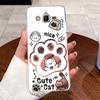 Casing For Samsung J2 Prime/G532/J2 ACE/Grand Prime Plus/G530 Aesthetic Fashion Cute Cat Soft Back Cover Transparent Phone Case
