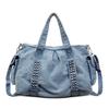 Vintage Denim Bag Women's Lightweight Shoulder Bag Commuter Large Capacity Crossbody Bag