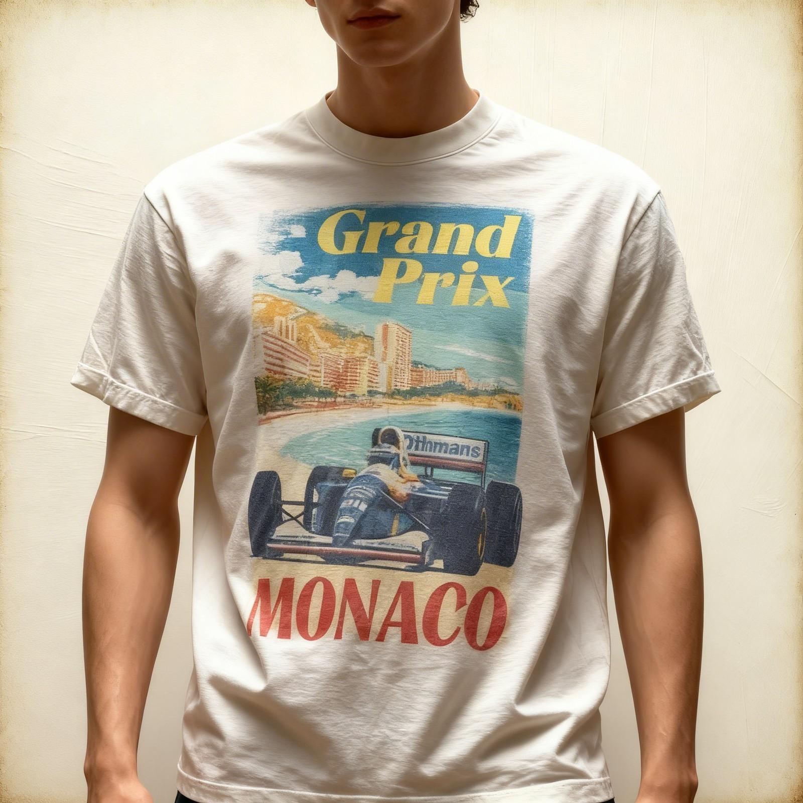 Monaco Grand Prix Vintage 90s Style T-Shirt Monaco Shirt Unisex T-Shirt S