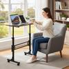 Adjustable Height Standing Desk Mobile Rolling 16x31.5 Inch Portable Laptop Computer Desk for Home Office Small Spaces Supplies