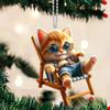 Cat Enchanting Cartoon Acrylic Car Hanging Decoration Great For Home And Bag Style