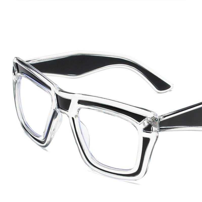 Fashion Cat Eye Dopamine Glasses Women European American Stylish Square Eyeglass Frames Anti Blue Light  Man Transparent Computer Eyeglasses
