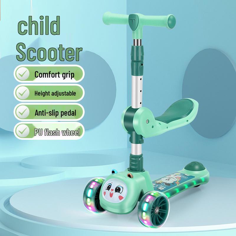 

3-in-1 Children s Scooter for Ages 1-12: Versatile Sit & Ride Toy for Boys and Girls