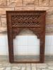 Hand Carved Mango Wood Window Frame: Antique Floral Wall Decor