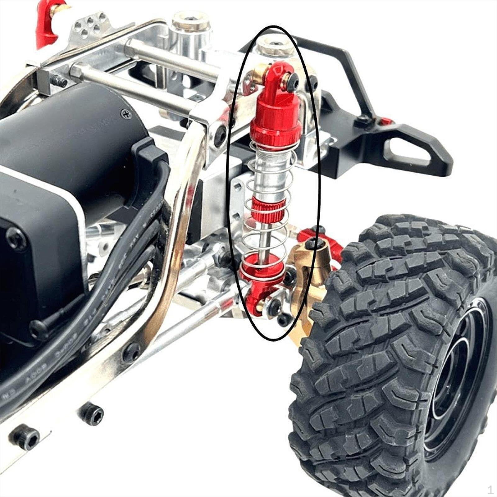 

2 Pieces Adjustable Spring RC Shock Absorber Parts for H12Y 1/12 Scale Champagne Silver