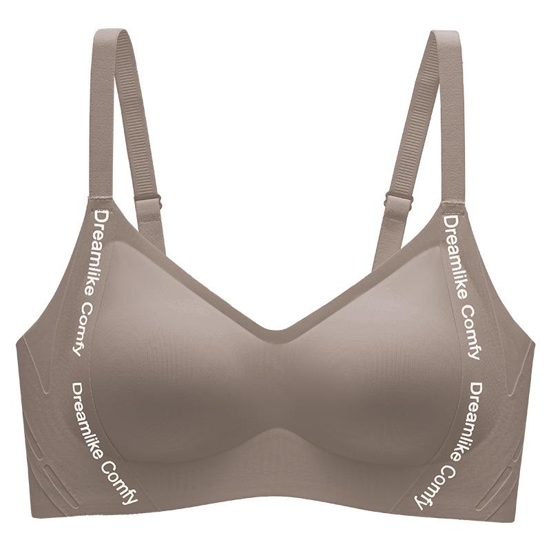 Traceless underwear women's big breasts show small soft support, pull and gather, close secondary breasts, anti-sagging large size mm bra cover