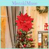 Radiant Red Flower Tree Top Star Unique Christmas Decor For Enchanting Holiday Displays