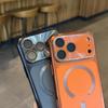 Crystal Lens Protector Magnetic Case For For Iphone 17 16 1 14 13 Pro Max For Wireless Charge Shockproof Matte Cover