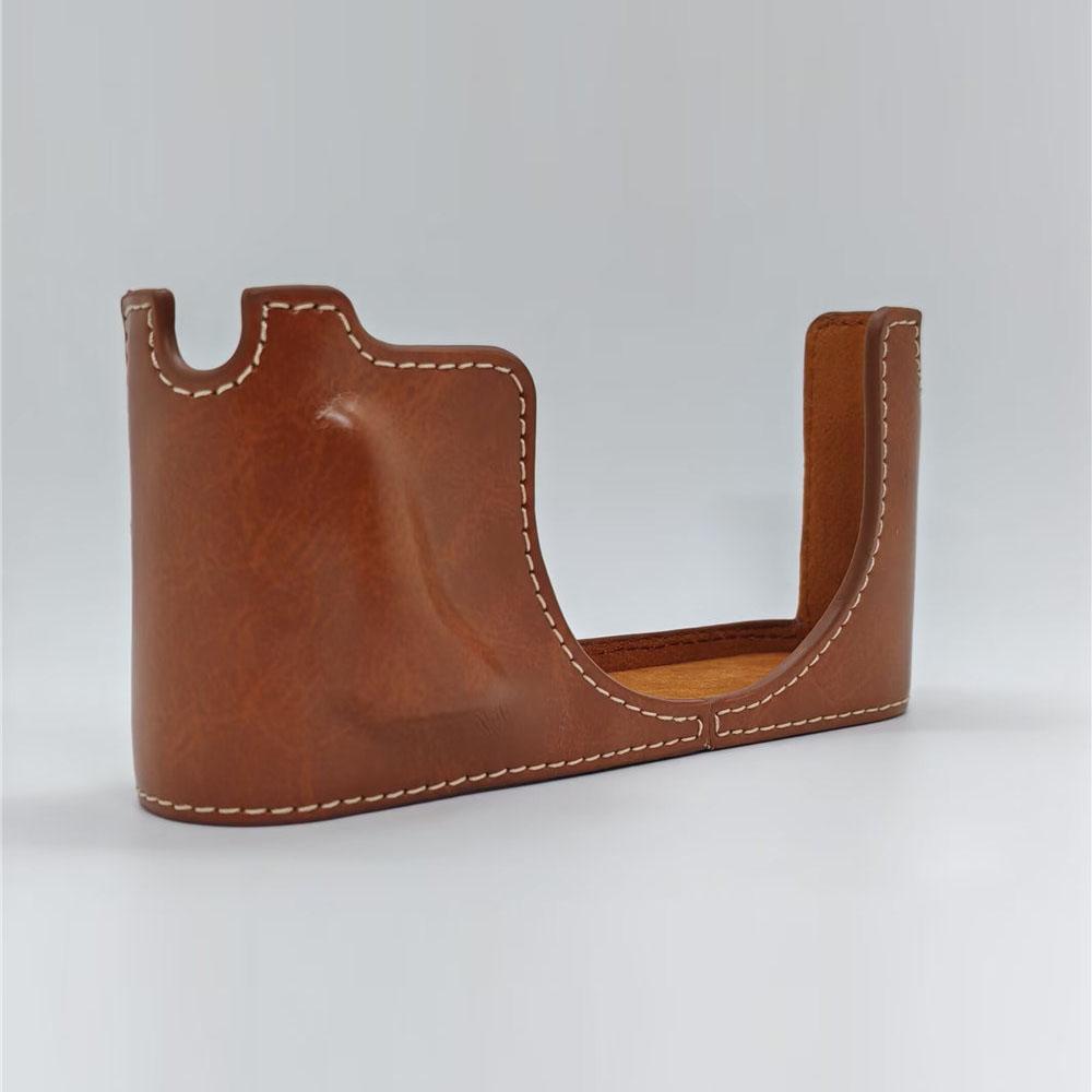 Półpokrowiec na aparat z PU skóry dla Leica X Vario X Typ 113 107 Otwór na baterię Dolna pokrywa