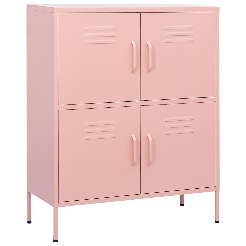 vidaXL Lagerschrank Rosa 80x35x101,5 Cm Stahl