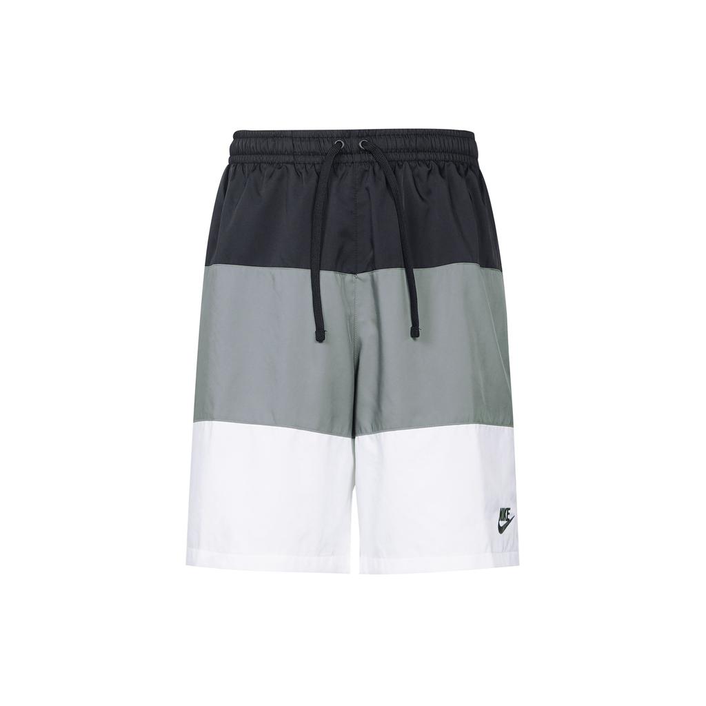 Nike Contrast Panel Swoosh Woven Shorts Men Bottoms Black DQ2427-010