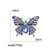 Rhinestone Butterfly Brooches for Women Unisex Enamel Insect Pins Banquet Party Backpack Gifts Jewelry Accessories