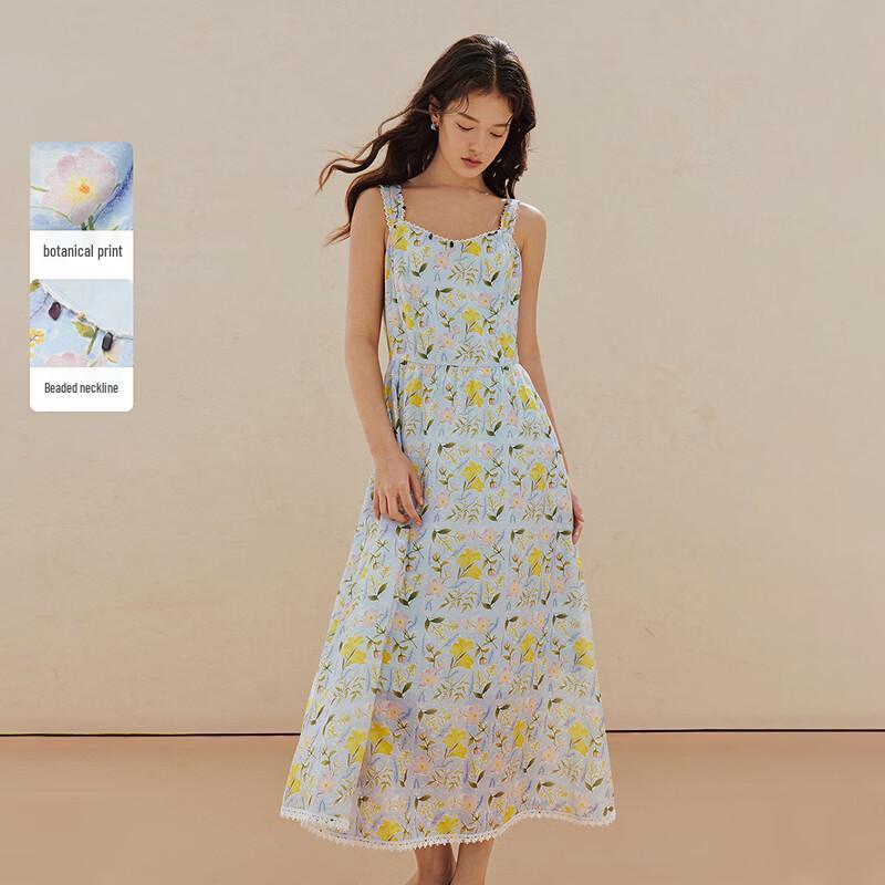 Женское летнее платье-миди с цветочным принтом INMAN M