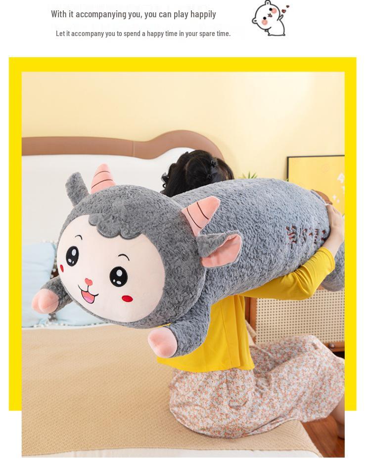 Cute Plush Pig & Sheep Sleeping Pillow - Large Soft Cartoon Doll