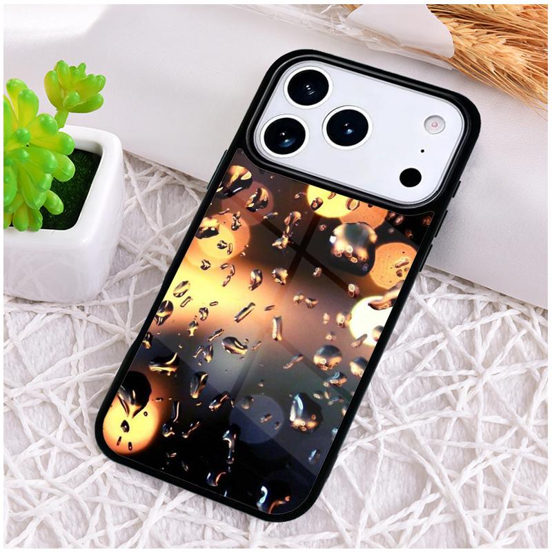 

Rain Drops On A Window Shockproof Phone Case for iPhone 17 Air 16e 15 11 12 14 13 Pro Max Cover Coque iPhone 11