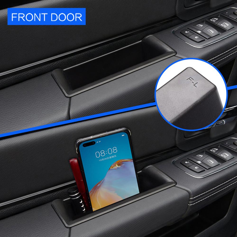 Dla Dodge RAM 1500 2500 3500 schowek w samochodzie organizer na drzwi uchwyt z uchwytem podłokietnik pojemnik na telefon taca
