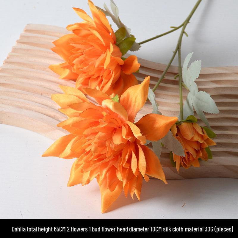 Orange-Themed Wedding Aisle Simulation Flower Arrangement - Artificial Home Decor Row Flowers
