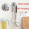 Rotating traceless hook, wall self-adhesive, strong, non punching, kitchen, bathroom storage rack, multifunctional towel rack