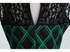 Vintage Sleeveless Lace Stitch Big Swing Dress