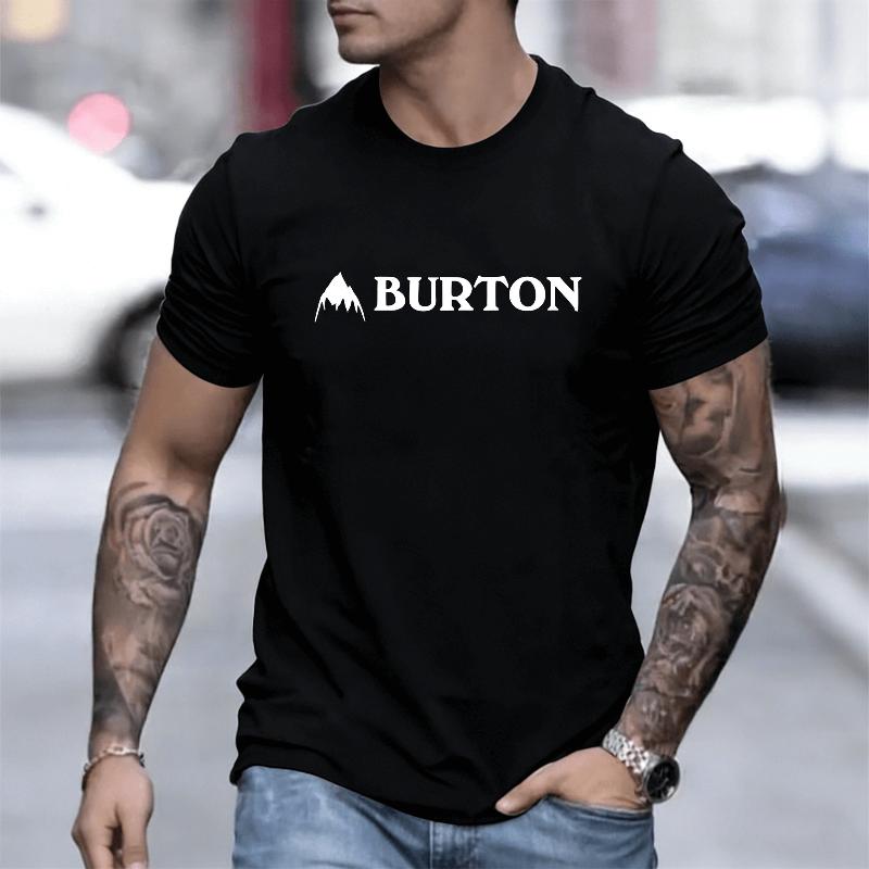 T-shirt Burton Mountain Logo, Doux, Respirant & Résistant à la Décoloration, Coupe Classique pour un Usage Décontracté Quotidien