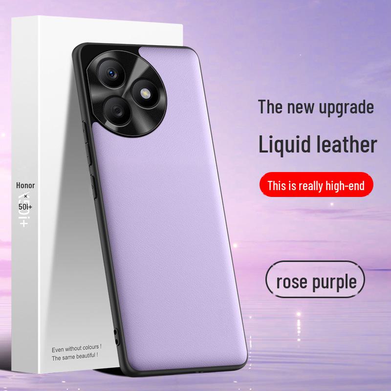 Protective Liquid Leather Case for Honor X50i+ with Anti-fall & Anti-fouling Properties. One-piece Design for Easy Shipping.