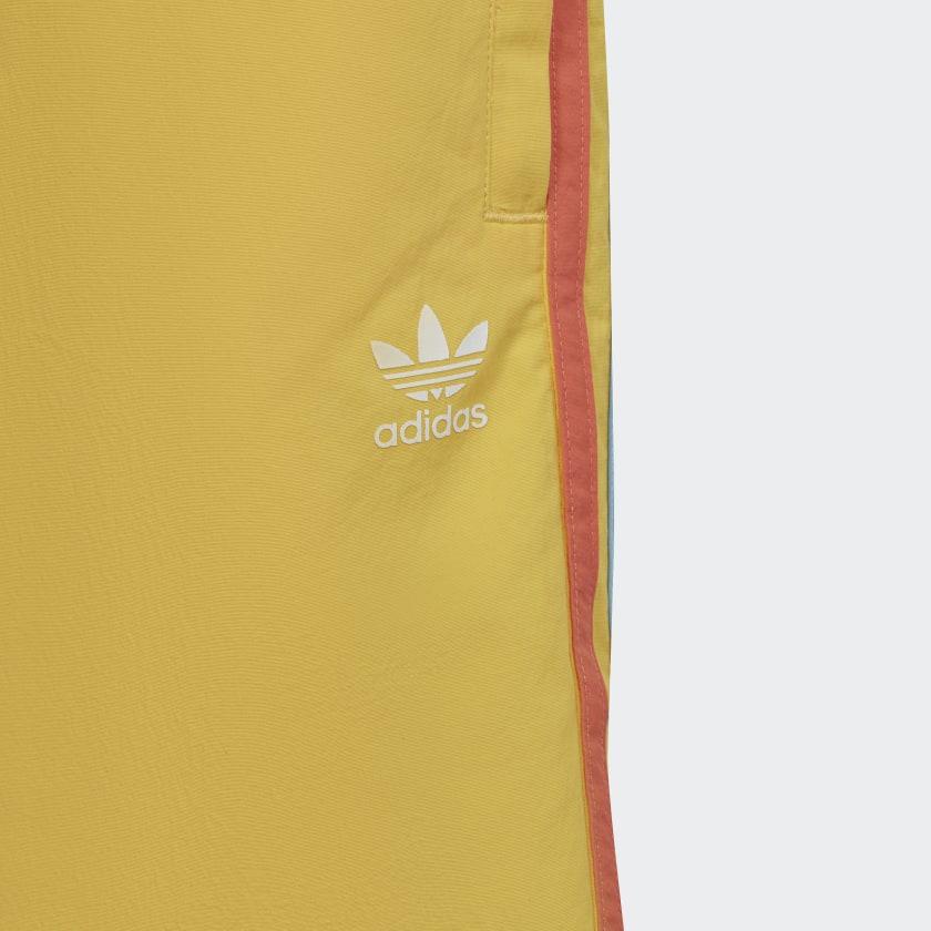 Adidas Originals Striped Sports Casual Shorts Kids Shorts Yellow IB8620