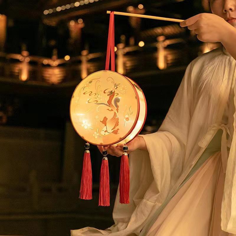 

Фонарь для фестиваля середины осени, старинный стиль, дворцовый светильник, сделай сам, материал ручной работы, детский переносной дворцовый фонарь, декор для вечеринки в стиле ханьфу Finished Lantern