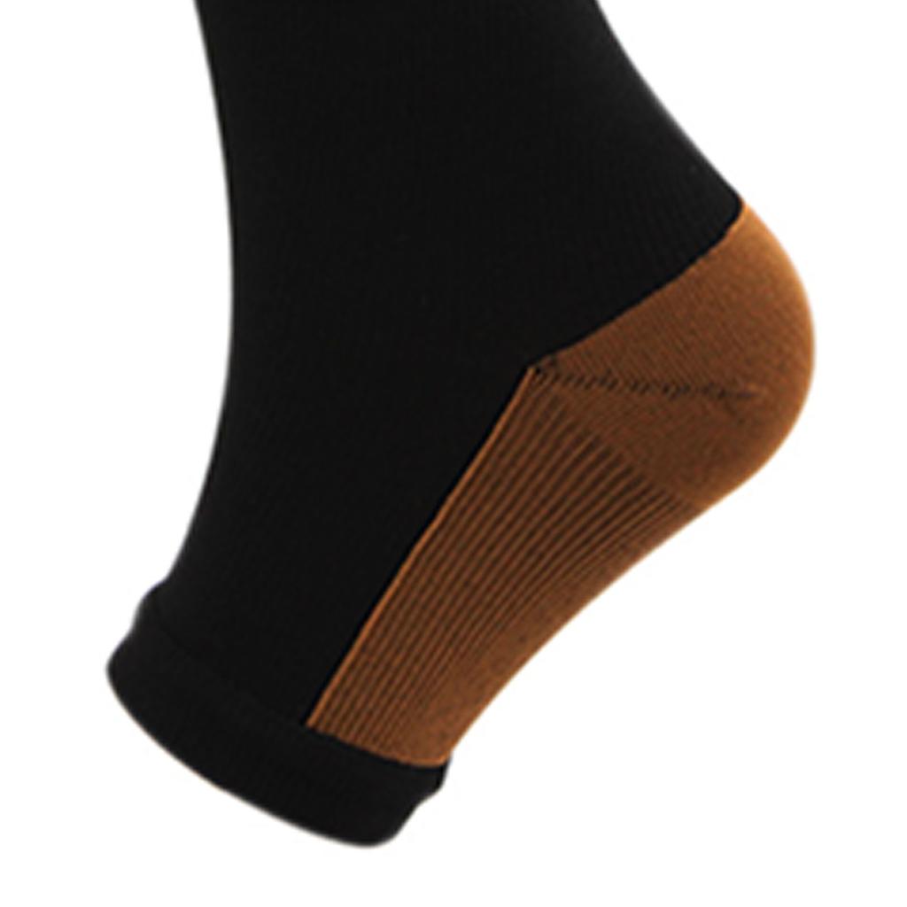 2 Pairs Sports Pressure Stockings Compression Zipper Stockings Long Leg Stretch Socks LXL