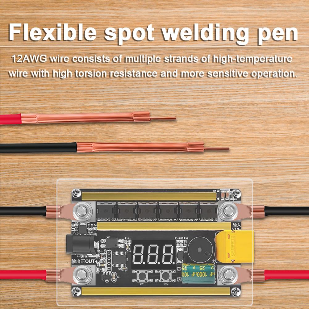 99 Gears 8V-24V Spot Welder Kit Digital Power Adjustable Spot Welding Pen Control Board Nickel Sheet For 18650 Lithium Battery