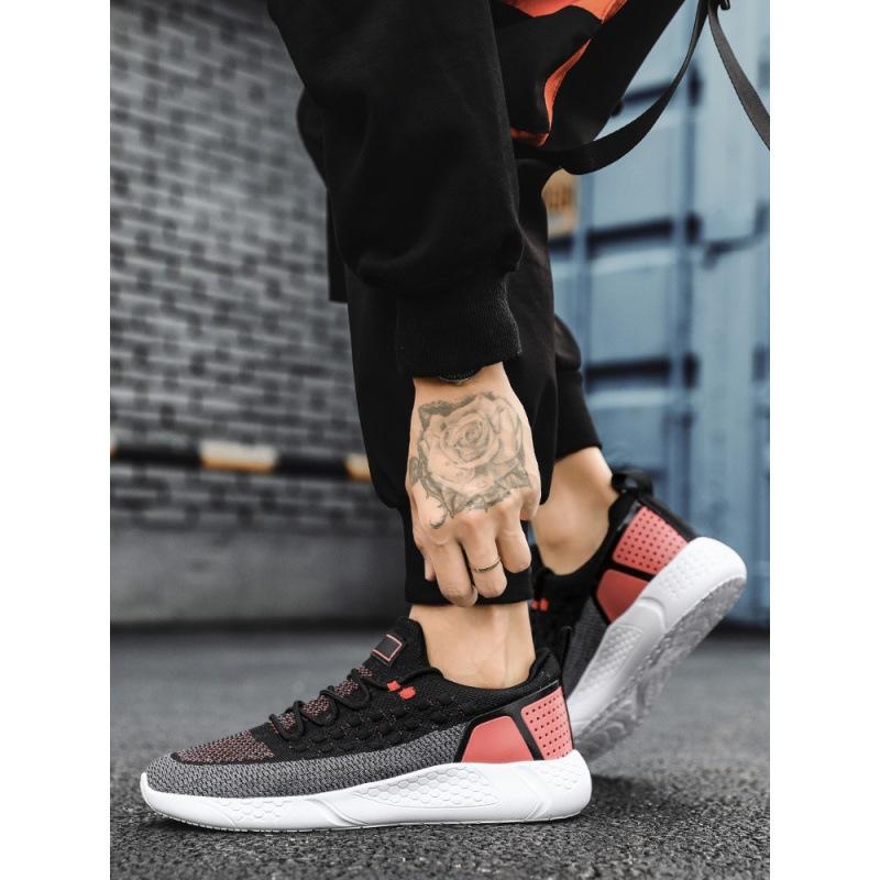 Autumn New Trend Fashion Casual Shoes Lightweight Fly-woven Mesh Running Sports Shoes Men and Women the Same Style
