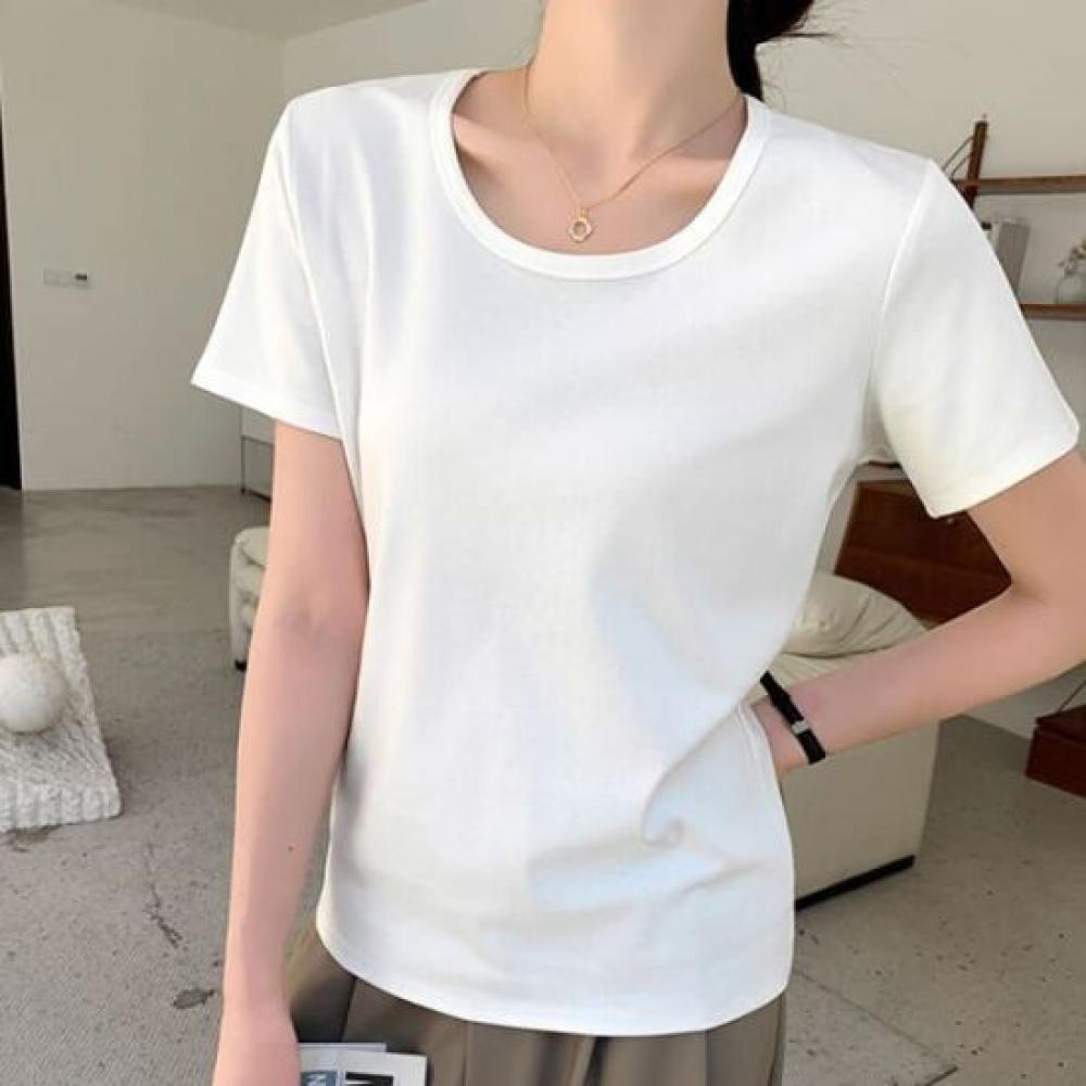 Navava Women Solid Daily ShorT Sleeve T shirT nT2633