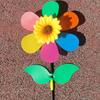 Sunflower Windmill Pinwheel Colourful Sequins Foldable Windmill Carry Camping Picnic Home Garden Decoration Wind Spinner Kid Toy