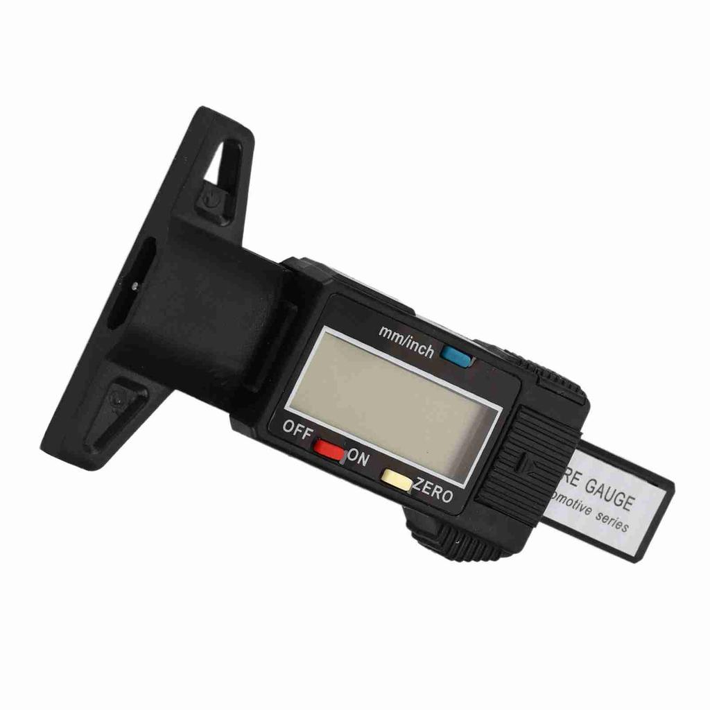 Car Digital Tyre Tire Tread Depth Gauge 0‑25.4mm Measurer Tool Caliper LCD Display Black
