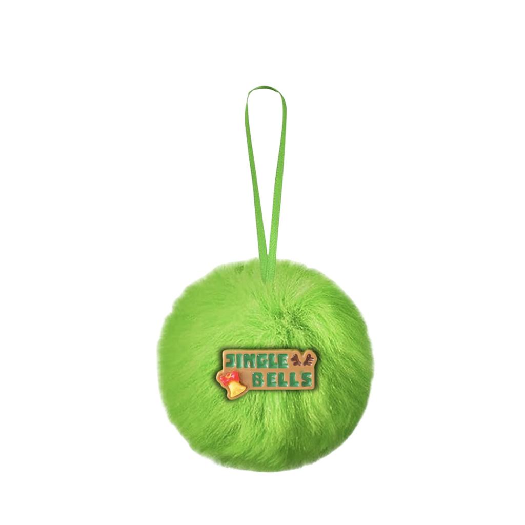 Christmas Rolling Ball Pendant: Fluorescent Green Faux Balls