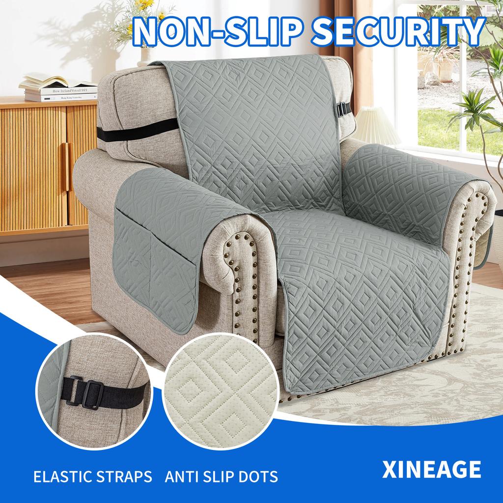 Waterproof Non-Slip Pet Sofa Cover Solid Color Durable Cat-Scratch Resistant One-Piece Sofa Cover Protector Mat Urine Barrier