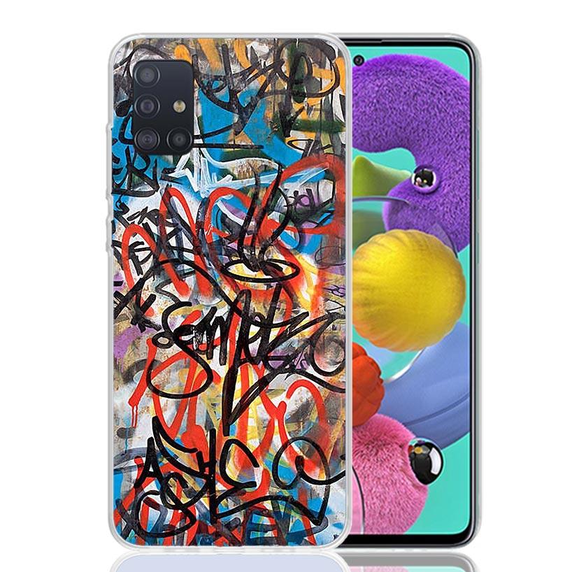 

Graffiti Fashion Cool Phone Case For Samsung Galaxy A52 A32 A22 A12 A02S A50S A30S A51 A31 AA71 Note 20 Ultra 10 S10 Plus Galaxy Samsung A72