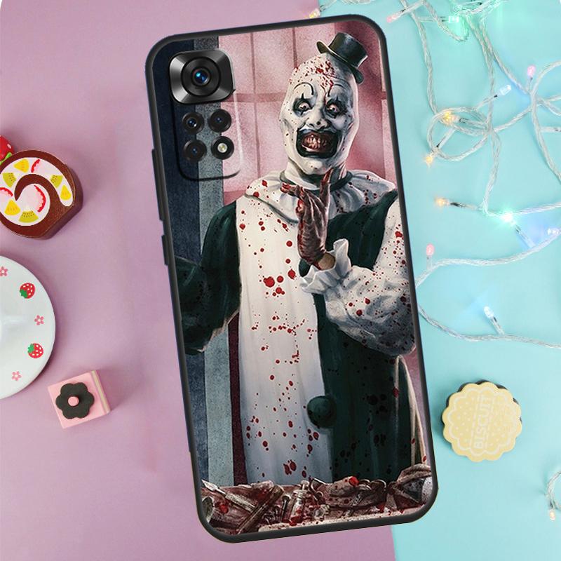 Horror Movie Terrifier Case For Xiaomi Redmi Note 14 Pro 9 10 11 12 13 9S 10S 11S 12S Redmi 14C 10C 12C 13C Cover