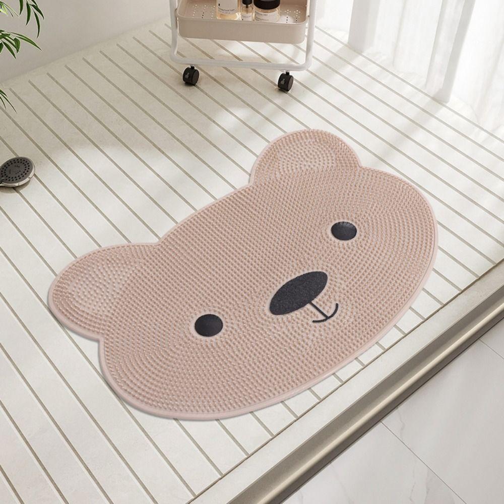 Kreative Badezimmer Anti-Rutsch-Matte Schmetterling Bärförmige Dusch-Fußschrubber-Matte Bequeme Weiche Bodenmatte Haushalt