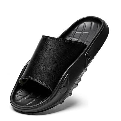 Mode Herren Bequeme Leder Hausschuhe Homes in Indoor Slipper Sommer Halbschlappen Herren Slipper Laufschuhe Neu Handgefertigte Herrenschuhe