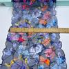 1m x 20.5cm Printed Embroidery Tulle Lace, Multicolored Embroidered Net Sewing Fabric Lace for Dress, Lingerie, Bra, Underwear, Garment