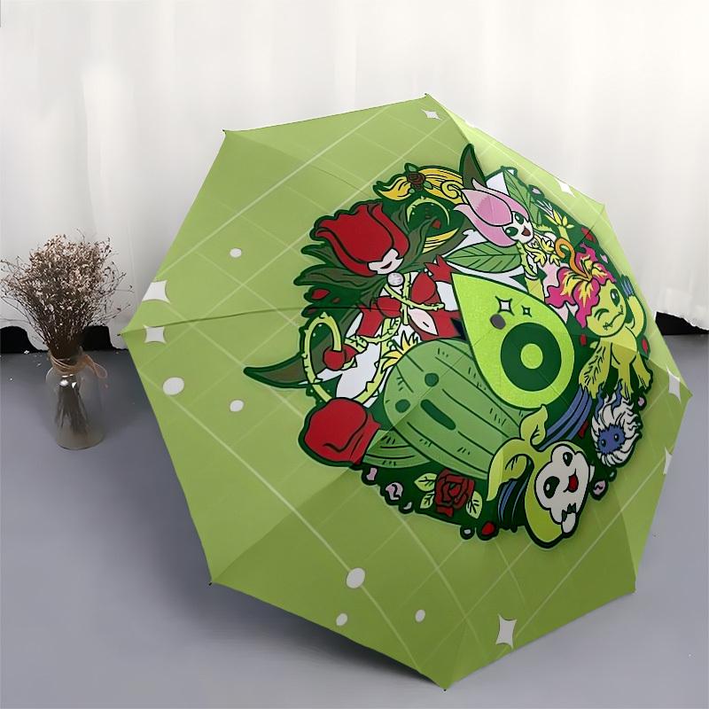 1pc Fantasy Garden Friends Umbrella with Plastic Handle,Suitable for All Seasons Home Travel Outdoor UmbrellaM1133