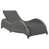 Day and Night - Day and Night Lounger with Anthracite Gray Synthetic Rattan Cushion