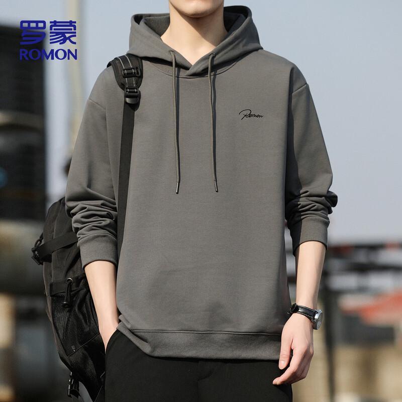 ROMON Men's Casual Hooded Long Sleeve Sweatshirt SD1