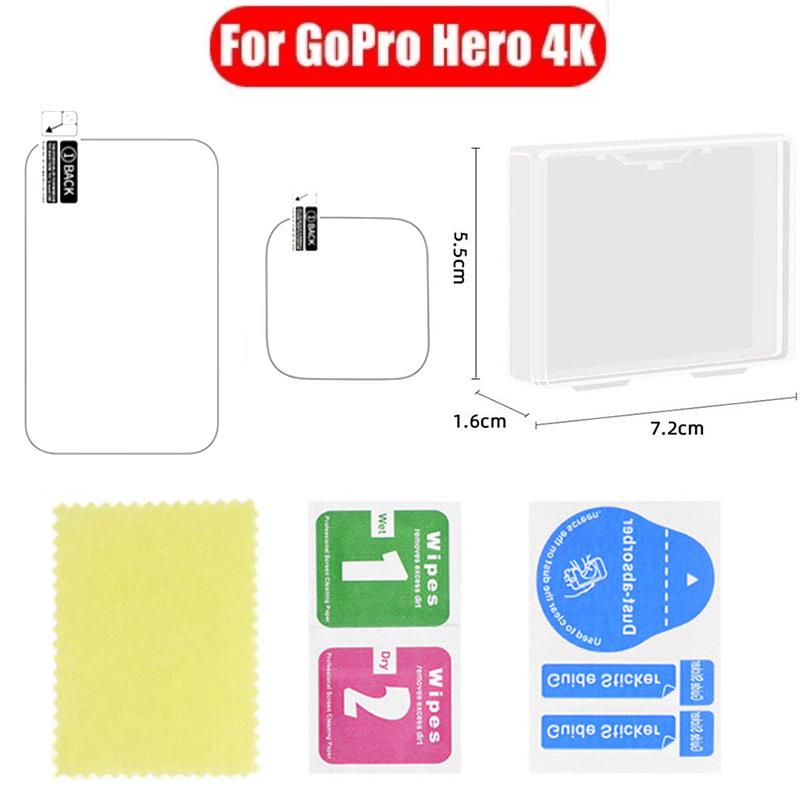 GoPro Hero 4K Action Camera Mini Silicone Case & Tempered Film Screen Protector Accessories