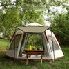 Fully Automatic Quick Opening Hexagonal Tent Outdoor Camping Camping Free To Build a Silver Coated Tent