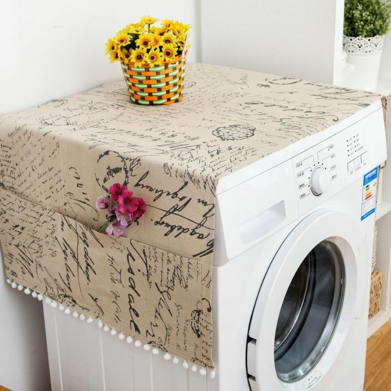 Polyester Cotton Dustproof Cover Cloth Washing Machine Refrigerator Microwave Oven Protective Cover,Home Decoration Cover Cloth