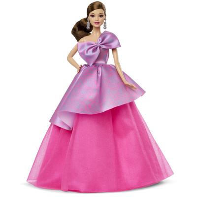 Barbie Birthday Wishes Signature Dress Up Barbie Doll Ages 6 and Up Pink JBJ07 Doll/House