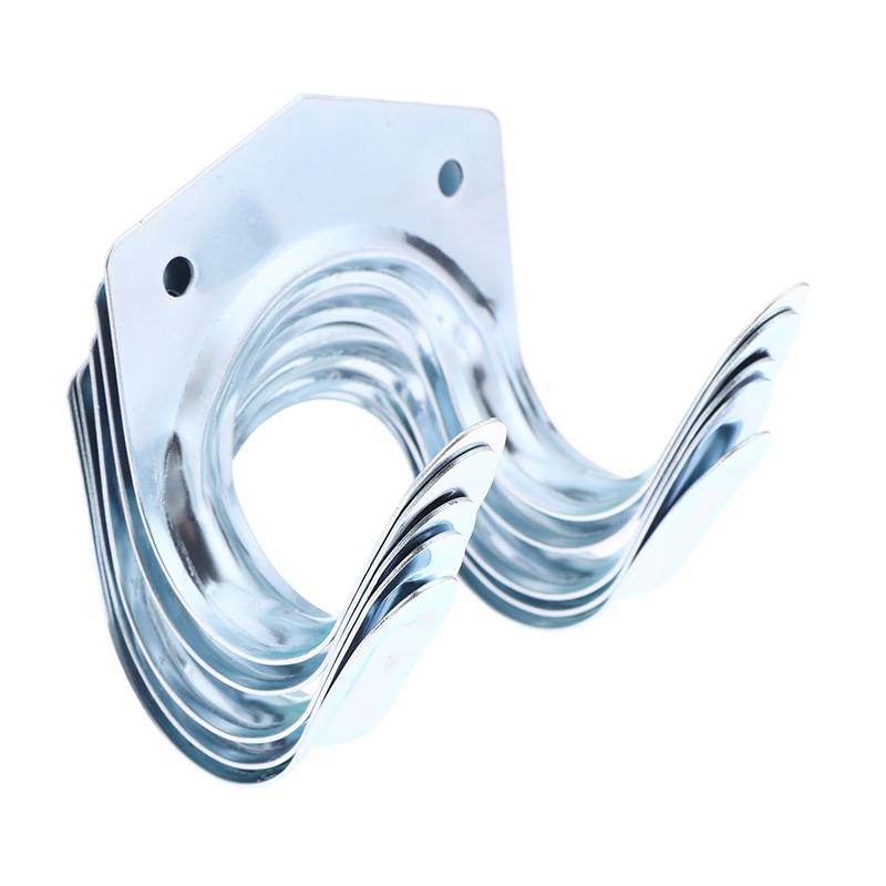 5Pcs Heavy-Duty Wall Hook Metal Hanger Holder Double Hooks Garage Shed Hanging Organizer For Garden Kitchen Garage Tool