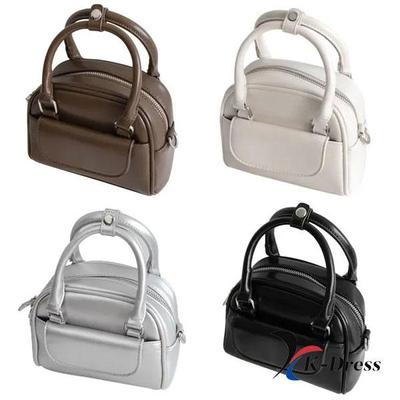 Leather Front-Pocket Mini Handle Cross Tote Bag (4 Colors)